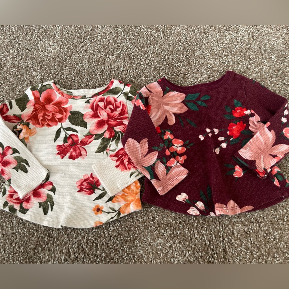 Knitted floral tops